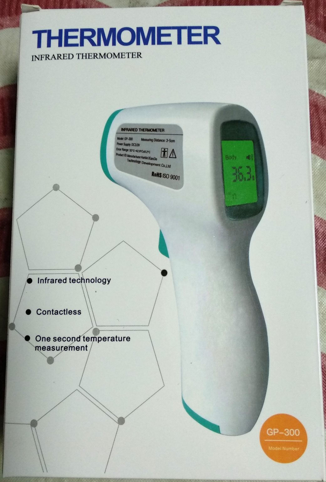 Handheld Non-Contact Thermo Solar Testing or Forehead Temperature Gun