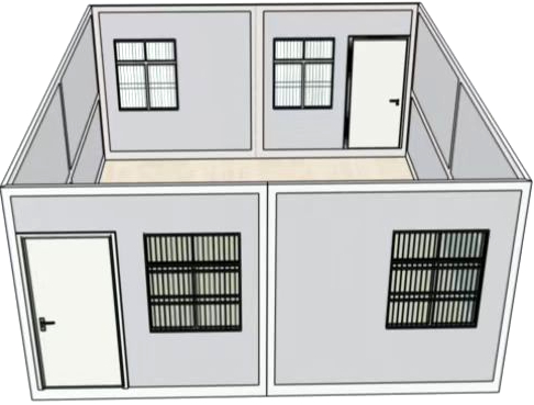 20Ft Folding Container Insulated house with door/windows, only $30/SF with  optional Solar System – Symmetry Company