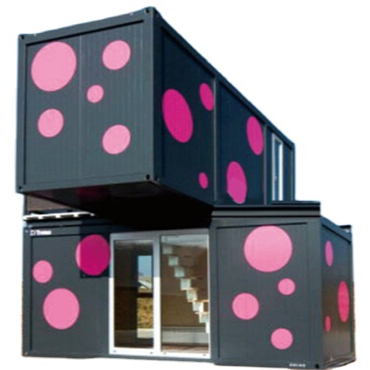 Fuschia Polka Dots Container House