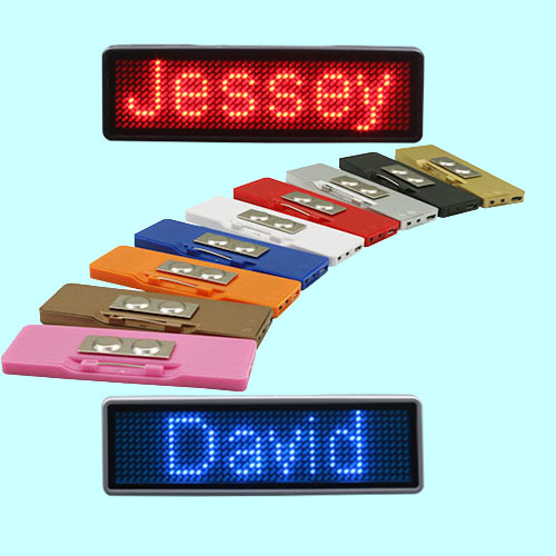 Programmable-Computer-Change-Message-Flashing-LED-Badge