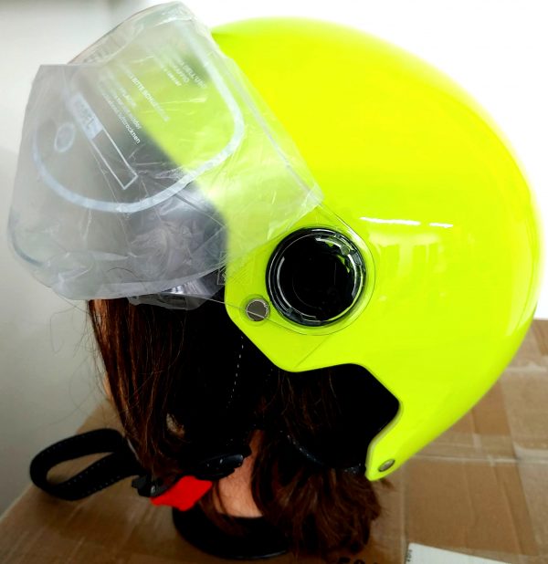SM-902 Neon Yellow Helmet Side View-1