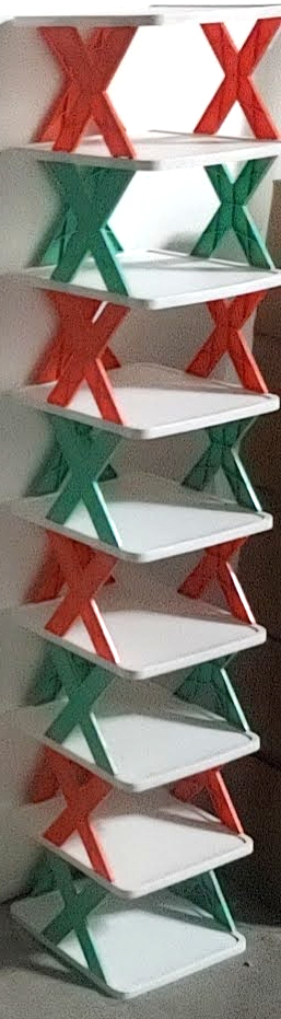 Colorful 9 level Shoes rack