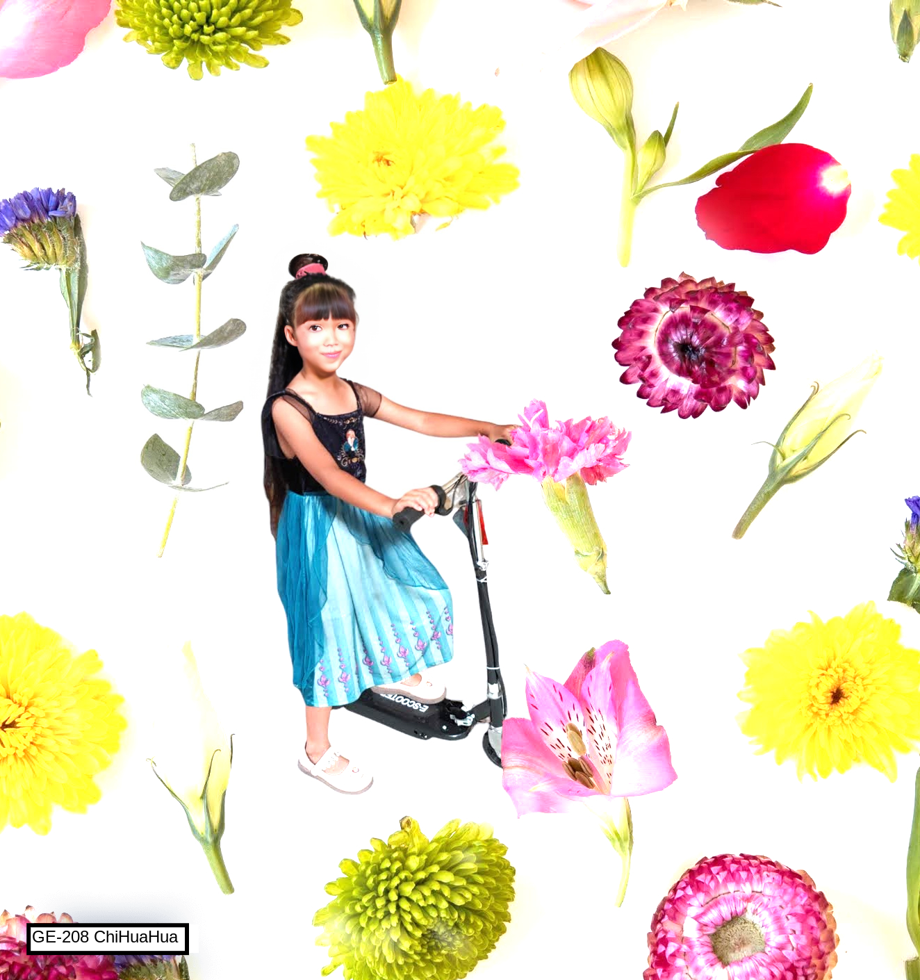GE-208 Girl+Flowers