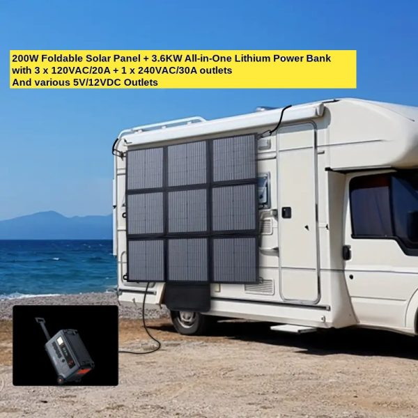 Powermax6000+200W 9 fold Solar Panel