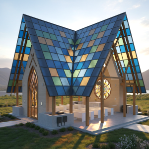 BIPV Solar Chapel - Colorful Glasses