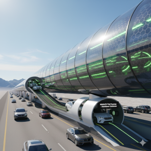 Solar Express-Tube Pod Discharge Station