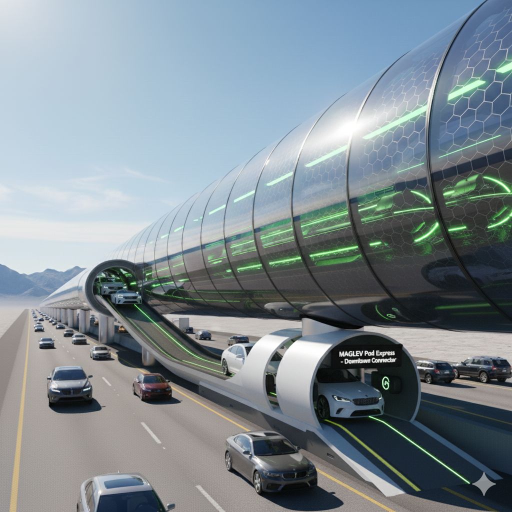 Solar Express-Tube Pod Discharge Station